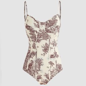 Cider - Toile de Jouy Bodysuit - Brown - New